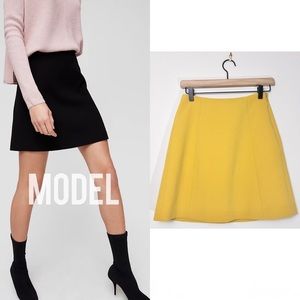 Aritzia Babaton Hopper Aline Mini Skirt 2 Acacia Double Cloth Japanese